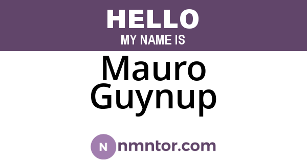 Mauro Guynup