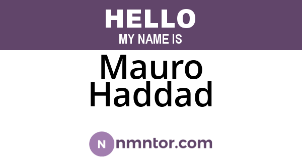 Mauro Haddad