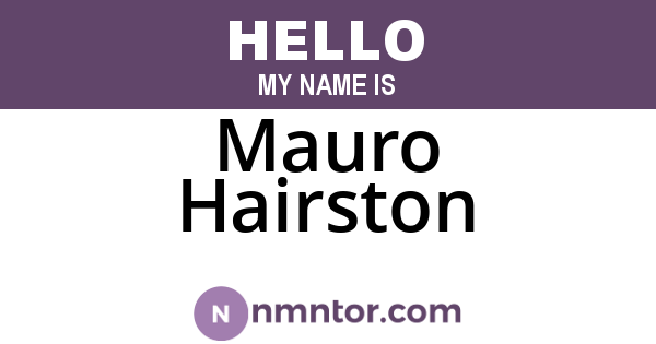 Mauro Hairston