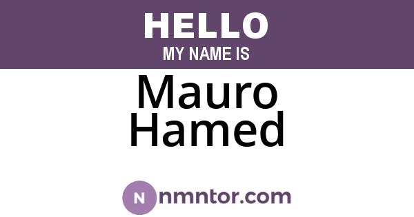 Mauro Hamed