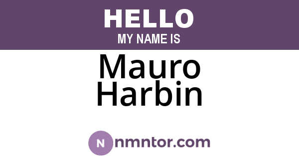 Mauro Harbin