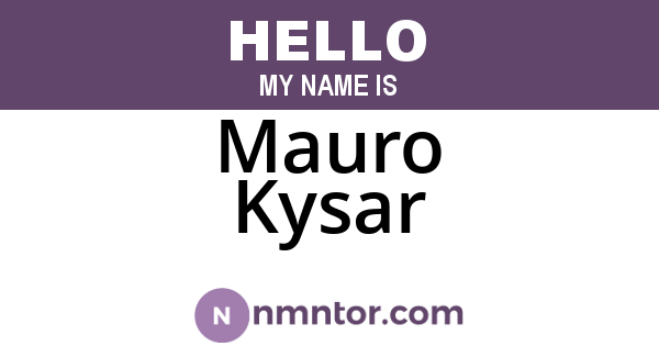 Mauro Kysar