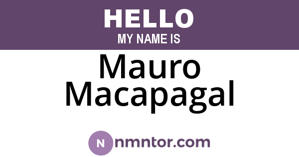 Mauro Macapagal