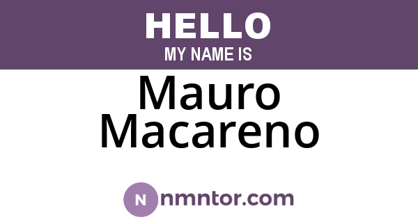 Mauro Macareno