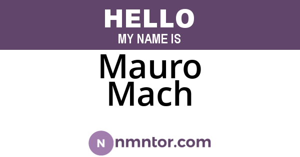 Mauro Mach