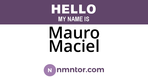 Mauro Maciel