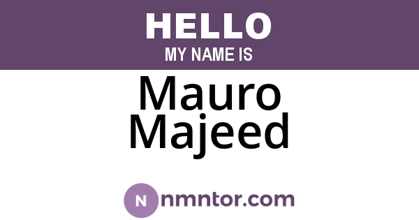 Mauro Majeed