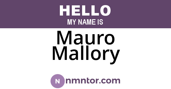 Mauro Mallory
