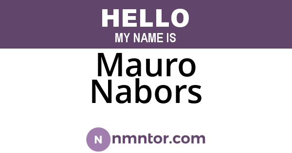 Mauro Nabors