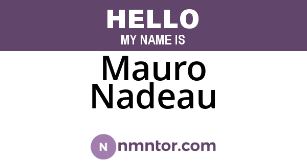 Mauro Nadeau