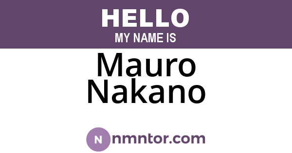Mauro Nakano