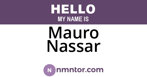 Mauro Nassar