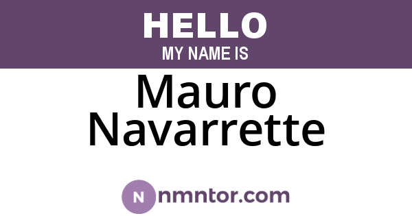 Mauro Navarrette
