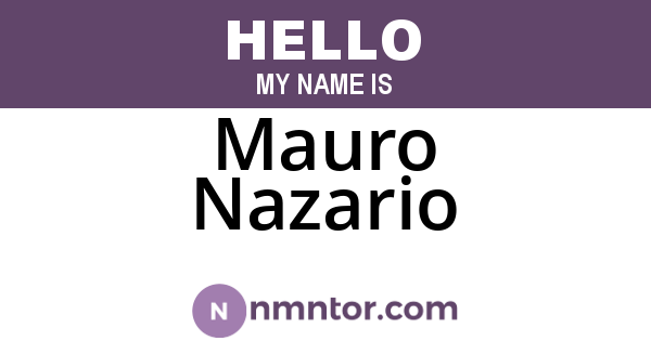 Mauro Nazario