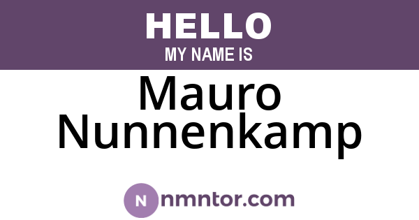 Mauro Nunnenkamp