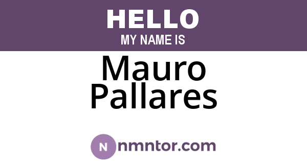 Mauro Pallares