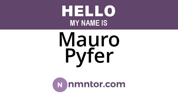 Mauro Pyfer