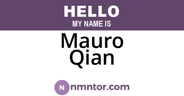 Mauro Qian