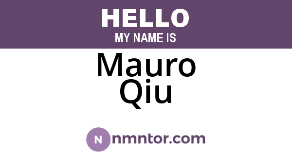 Mauro Qiu