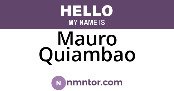 Mauro Quiambao