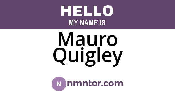 Mauro Quigley