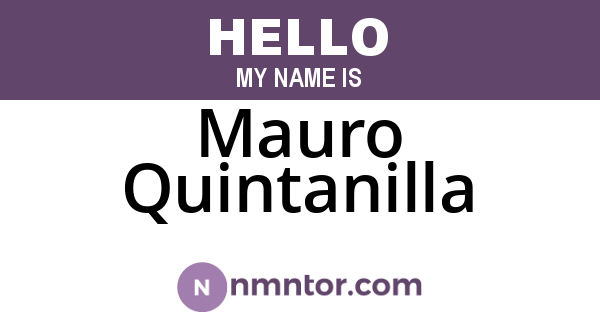Mauro Quintanilla