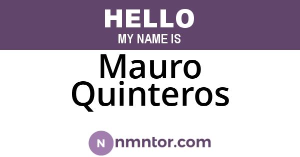 Mauro Quinteros