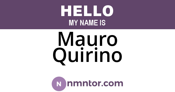 Mauro Quirino