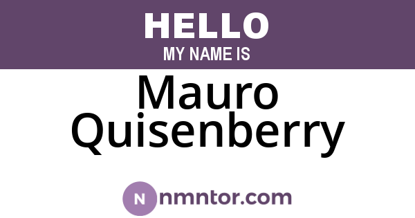 Mauro Quisenberry