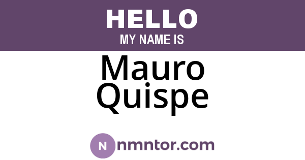 Mauro Quispe