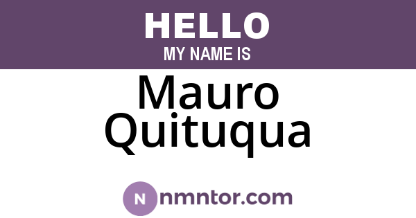 Mauro Quituqua