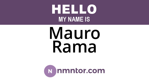 Mauro Rama