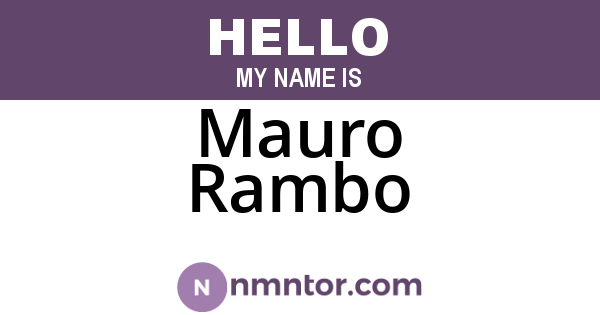 Mauro Rambo