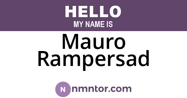 Mauro Rampersad