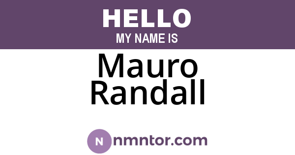 Mauro Randall
