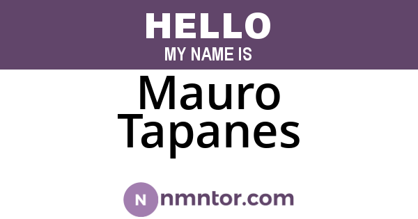 Mauro Tapanes