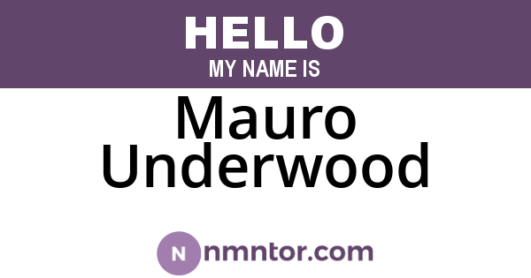 Mauro Underwood
