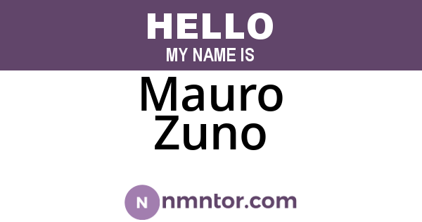 Mauro Zuno