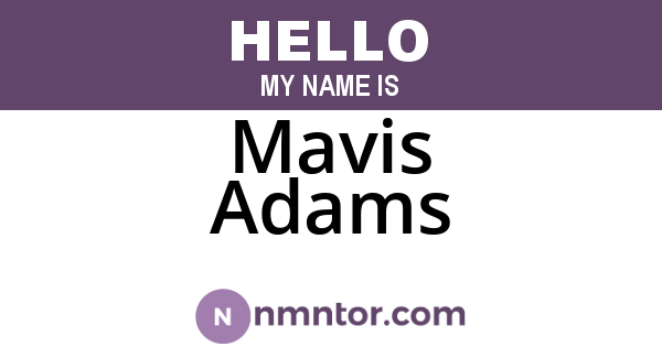Mavis Adams
