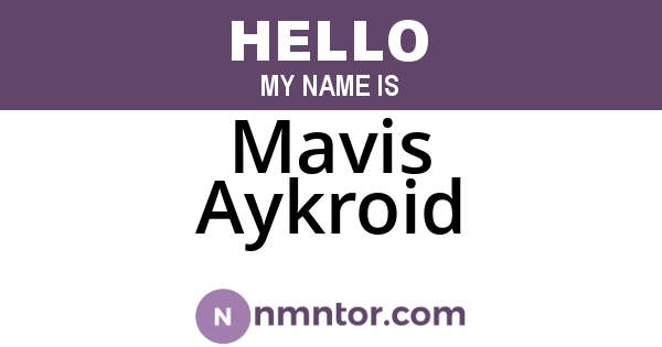 Mavis Aykroid