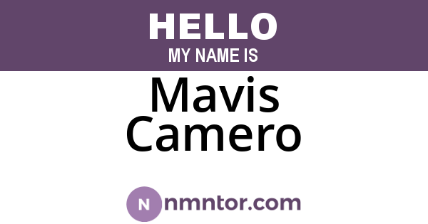 Mavis Camero