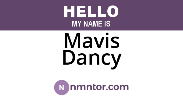 Mavis Dancy