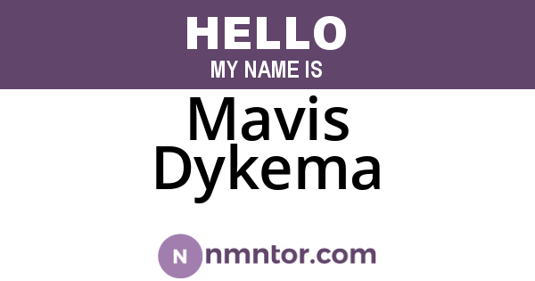 Mavis Dykema