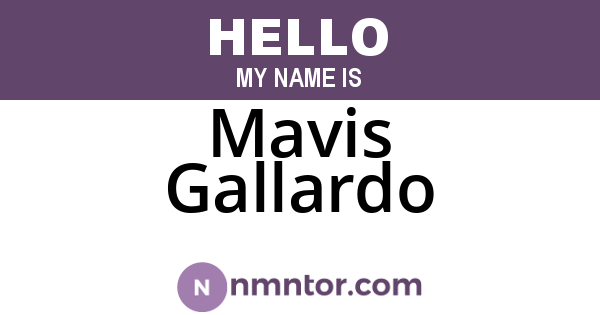 Mavis Gallardo