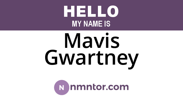 Mavis Gwartney