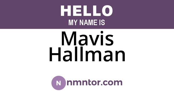 Mavis Hallman