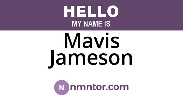 Mavis Jameson