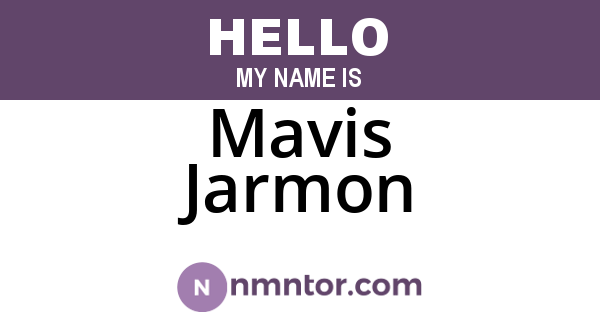 Mavis Jarmon