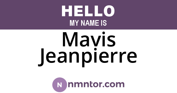 Mavis Jeanpierre