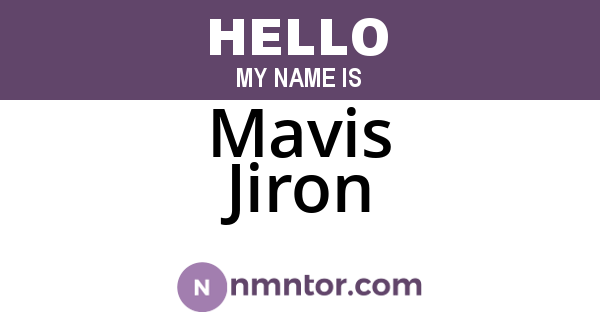 Mavis Jiron